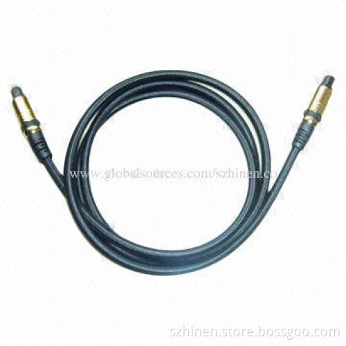 Toslink/3.5mm Mini Plug Plastic Optical Fiber, Easy Assembly and Installation